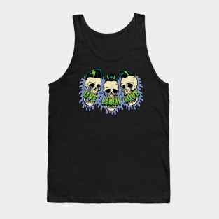 Live Laugh Love Laughing Psychobilly Skulls Tank Top